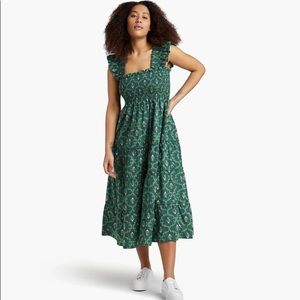 Hill House Ellie Nap Dress Emerald Trellis